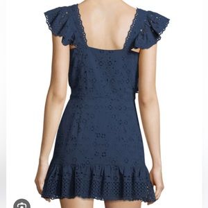 Loveshackfancy navy eyelet dress